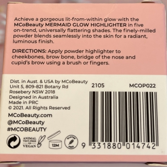 MCoBeauty Mermaid Glow Highlighter (New) 3g 0.1oz NIB - Picture 6 of 13